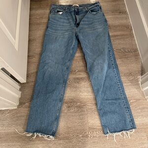Abercrombie 90s straight leg, ultra high waisted jeans, size 16/33